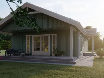 Lumion 10 scandinavian house scene and archicad sketchup 3D 3D model