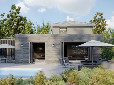 Corona - C4D Scene files - House Jackson Exterior 3D model  3D model