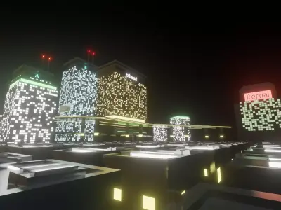 low poly cyberpunk 2 extended Low-poly 3D model