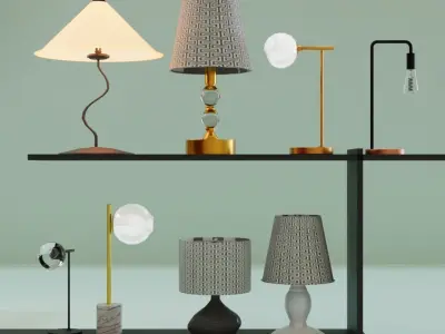 Bed Lamps and Table Lamps Free 3D model