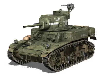 M3 Light Tank Stuart - W306565 3D model