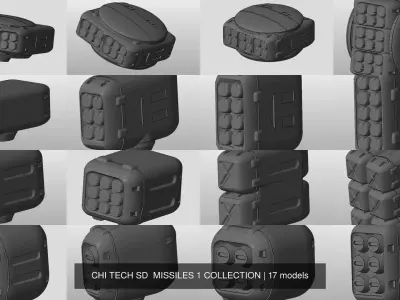 CHI TECH SD  MISSILES 1 COLLECTION 3D Model Pack
