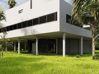 Casa Scene-villa-modern house 3D model 66