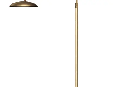 ASHER FLOOR LAMP - ANTIQUED BRASS 3D model