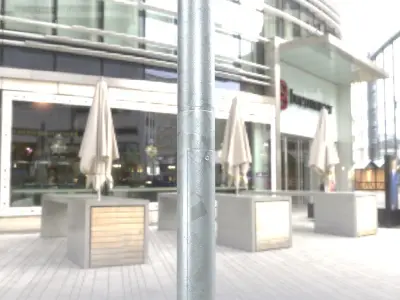 390mm Street Light 10 Galvanized Low-poly 3D model