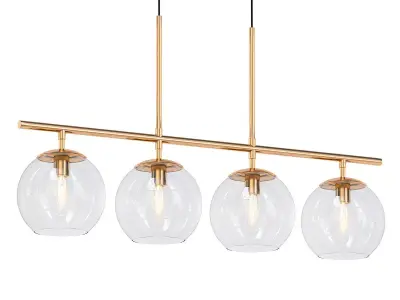 Four Globe Light Pendant 3D model