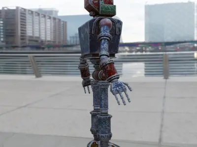Mecha Robot Game Ready Model Low-poly 3D model