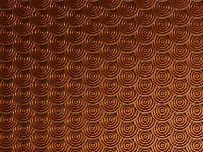 Orange Metal Pattern PBR Seamless Texture
