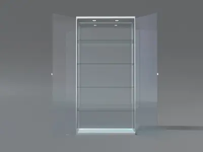 Glass Showcase Low-poly 3D model