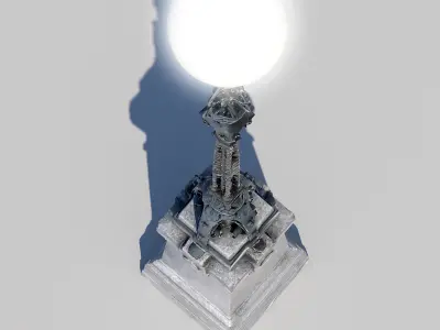 Street lamp Low-poly 3D model