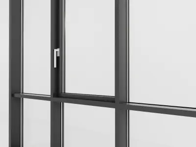 Panoramic glazing Stained glass 66 Low-poly 3D model