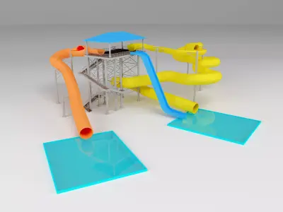 Waterpark Slide 1 3D model