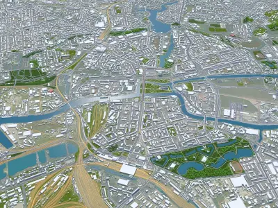 Kaliningrad City Russia Low-poly 3D model