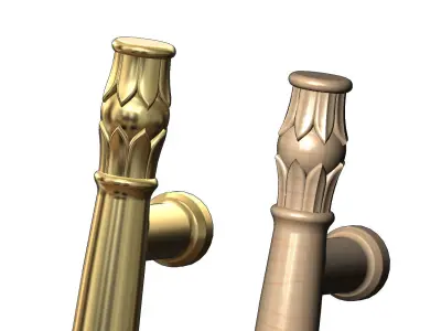 Lotus bead round push pull handle  3D print model