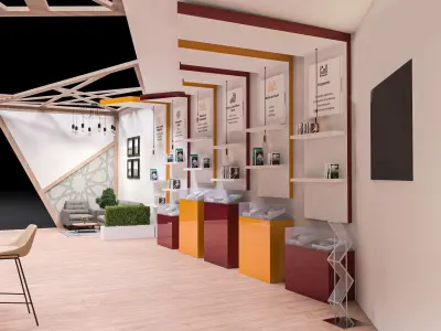 Exhibition stands 3D model 3D model 3D model