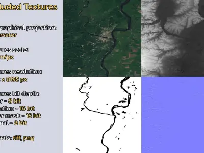 Heihe China City Landscape 3D Model 3D model