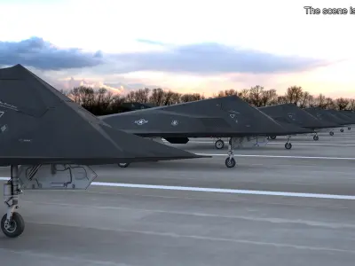  Lockheed F-117 Nighthawk Stealth Aircraft Simplified 