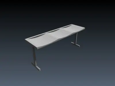 Low-Poly Bus Stop Pack Free low-poly 3D model