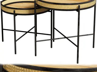 Table bouquet and items 3D model