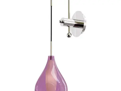 pentola wall sconce with glass shade 3D model