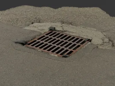Drain cover raw scan 3D model