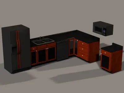 Kitchen Cabinets 3D model