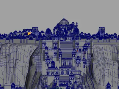 fort city heaven 3d model 3D model