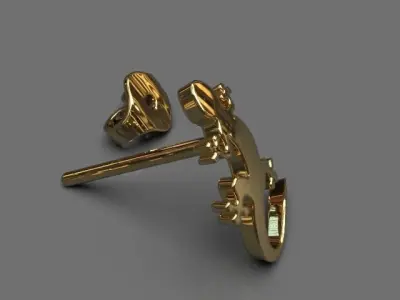 Light lizard earrings 3D print model