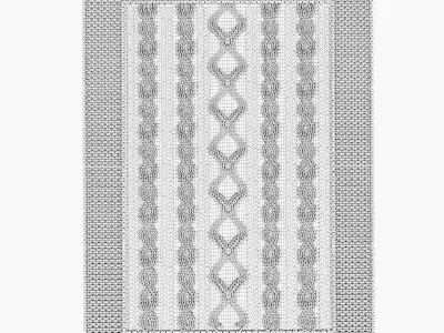  Fabric Rug Handmade Custom 3D model