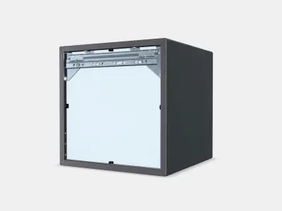 EKET Wall cabinet with glass door 1 Low-poly 3D model