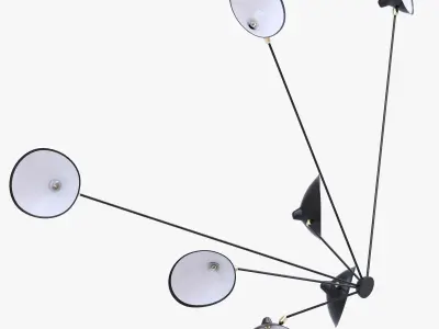 Serge Mouille Spider Sconce Seven Arms MSC-SP7 3D model