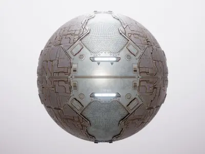 PBR Sci-Fi Spaceship Texture 43 Low-poly 3D model