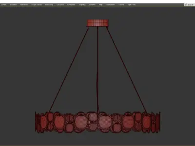 Golden Circles Low-poly 3D model