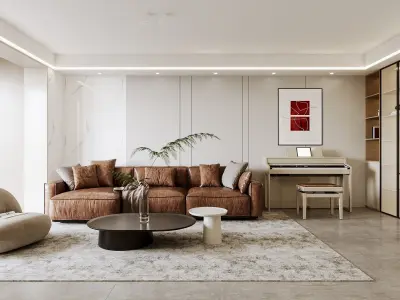 Modern style home space design 3D model