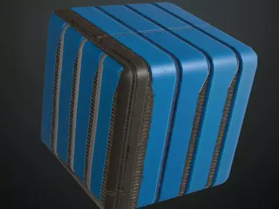 Sci-Fi Futuristic Metal Panel PBR Seamless Texture