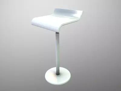 Futuristic Stool Bar Chair Low-poly 3D model