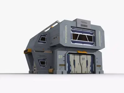 Factory Industrial Sci Fi x15 Low-poly 3D model