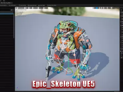 Alien Frog Low-poly 3D model