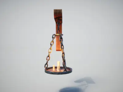 Medieval Lamp Low-poly 3D model get