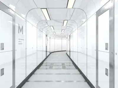Futuristic Sci-Fi Corridor 002 3D model