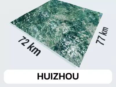 Huizhou China City Landscape 3D Model 3D model