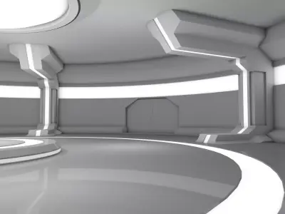 Sci Fi Interior 3D model 39