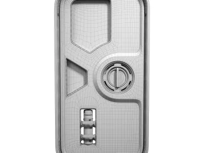 Sci-Fi Small Door Low-poly 3D model