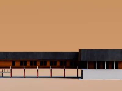 Traditional Houses - Rumah Panjang Low-poly 3D model