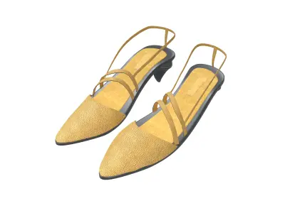 Medium Heel Shoes v2 004 Low-poly 3D model