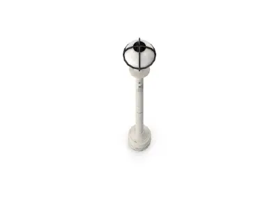 Retro Street Lamp Low poly 3d model Low-poly 3D model