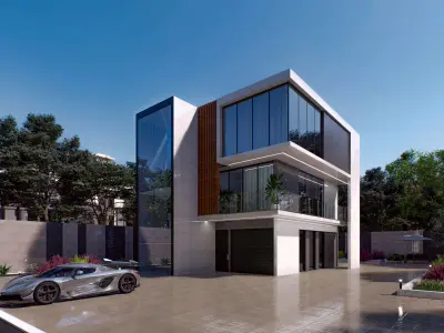 House - hi tech 3D model