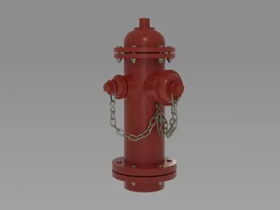 Fire Hydrant 26 - Classic Fire Hydrant Low-poly 3D model