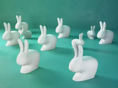 Rabbit Chair and Baby Chair Free 3D model