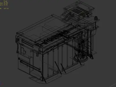 Space Station - Interior Wall 09 3D model